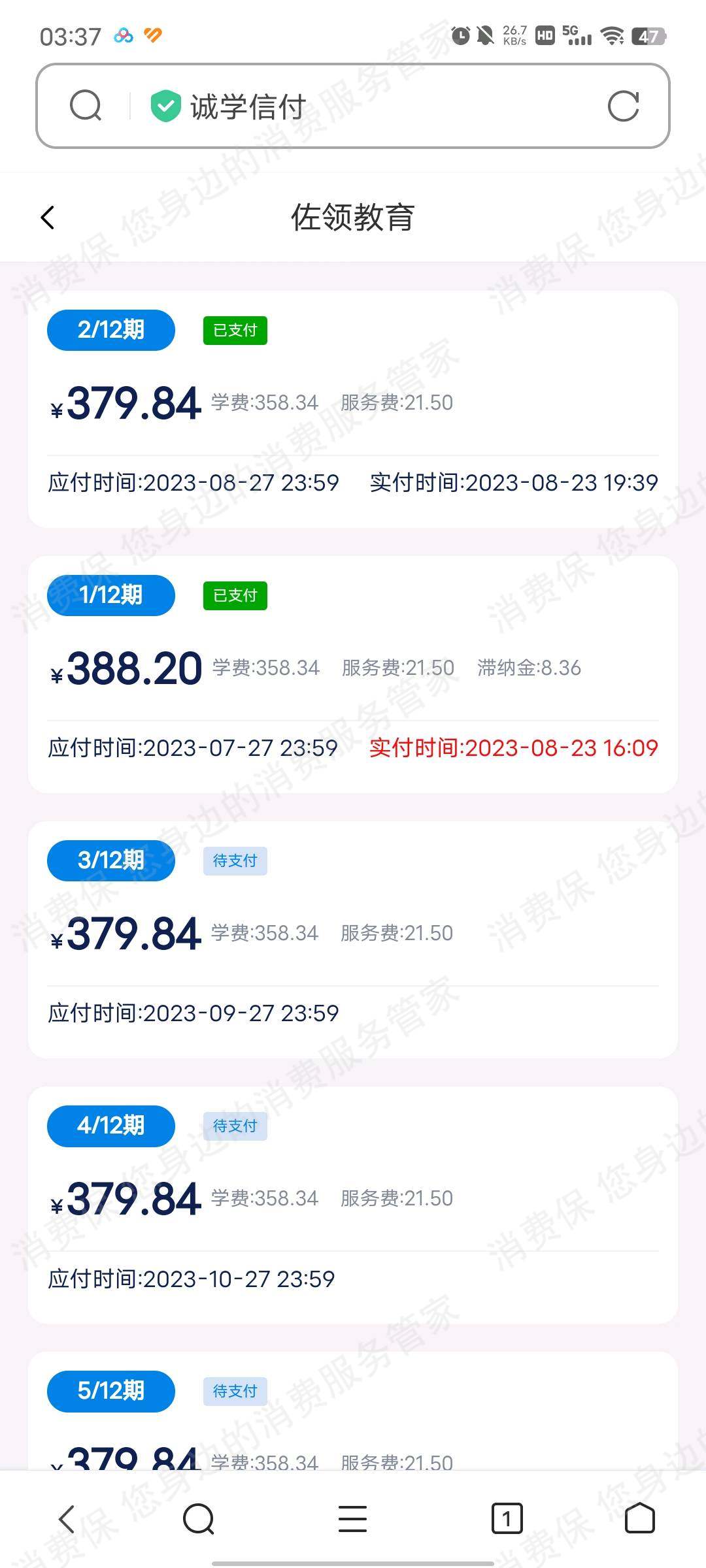 诚学信付诈骗
