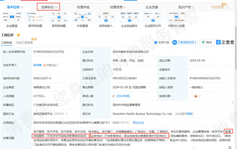 深圳市翰林学说培训贷