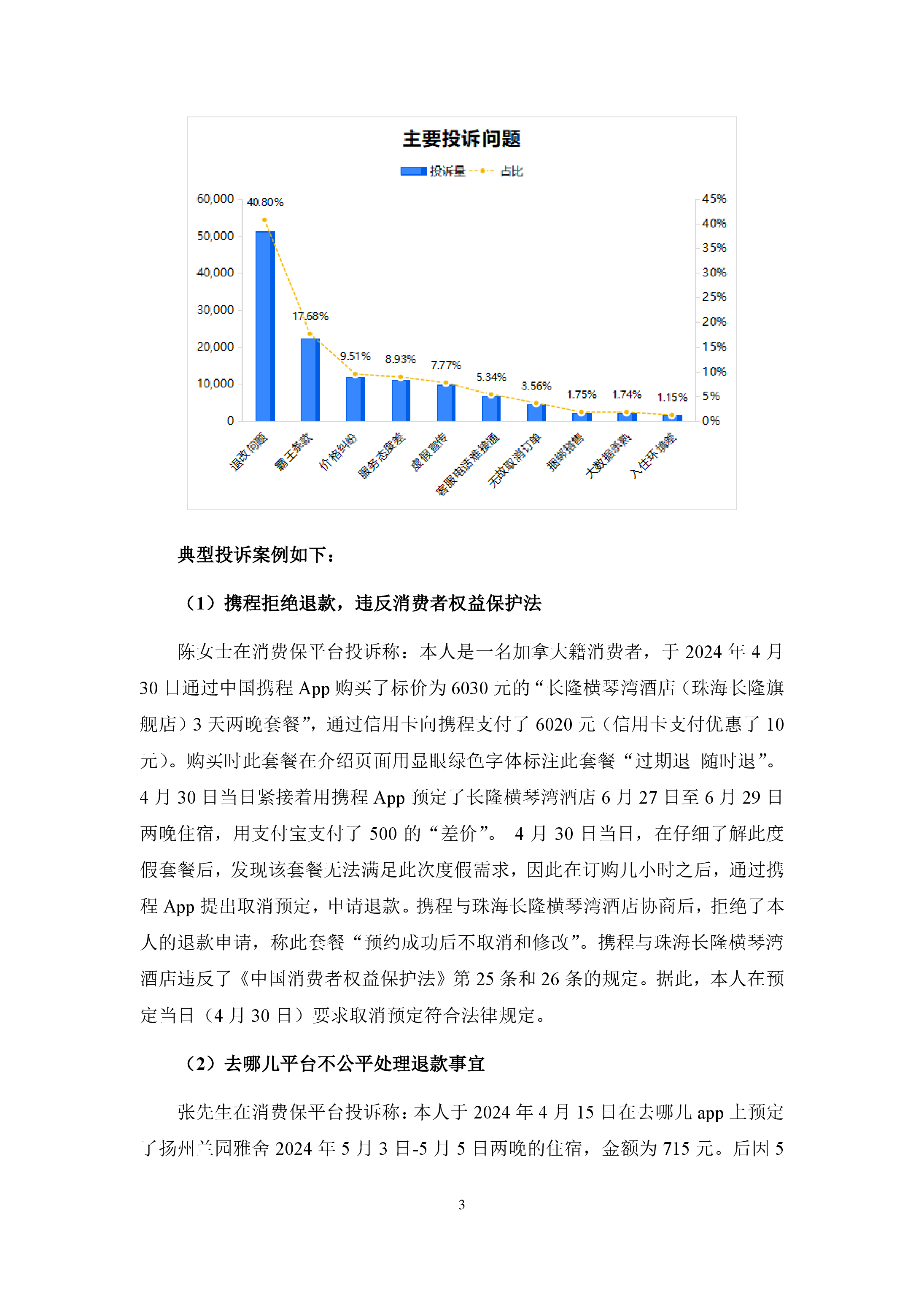 在线旅游投诉分析报告