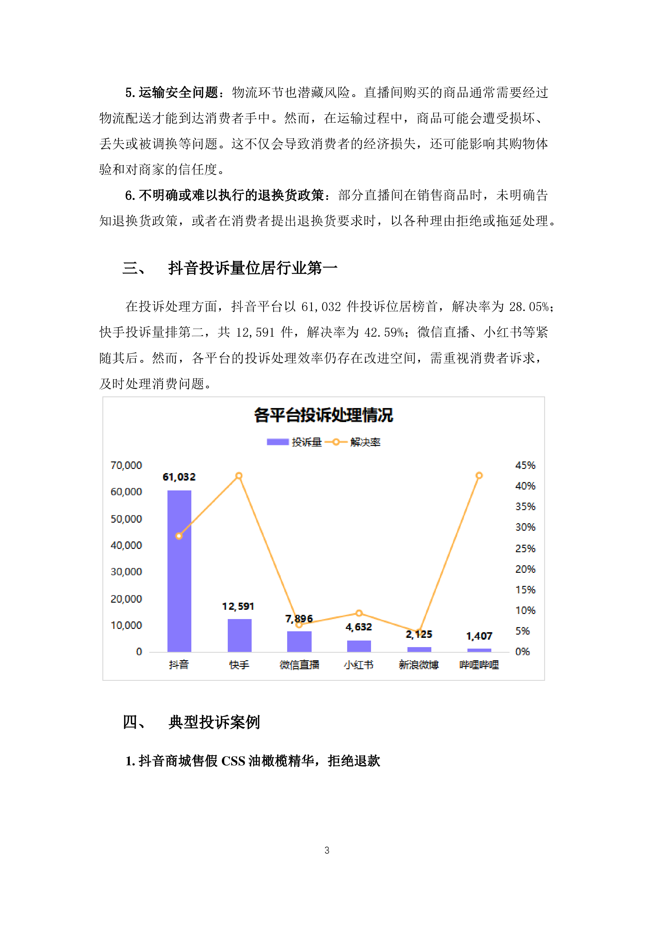 抖音投诉分析报告