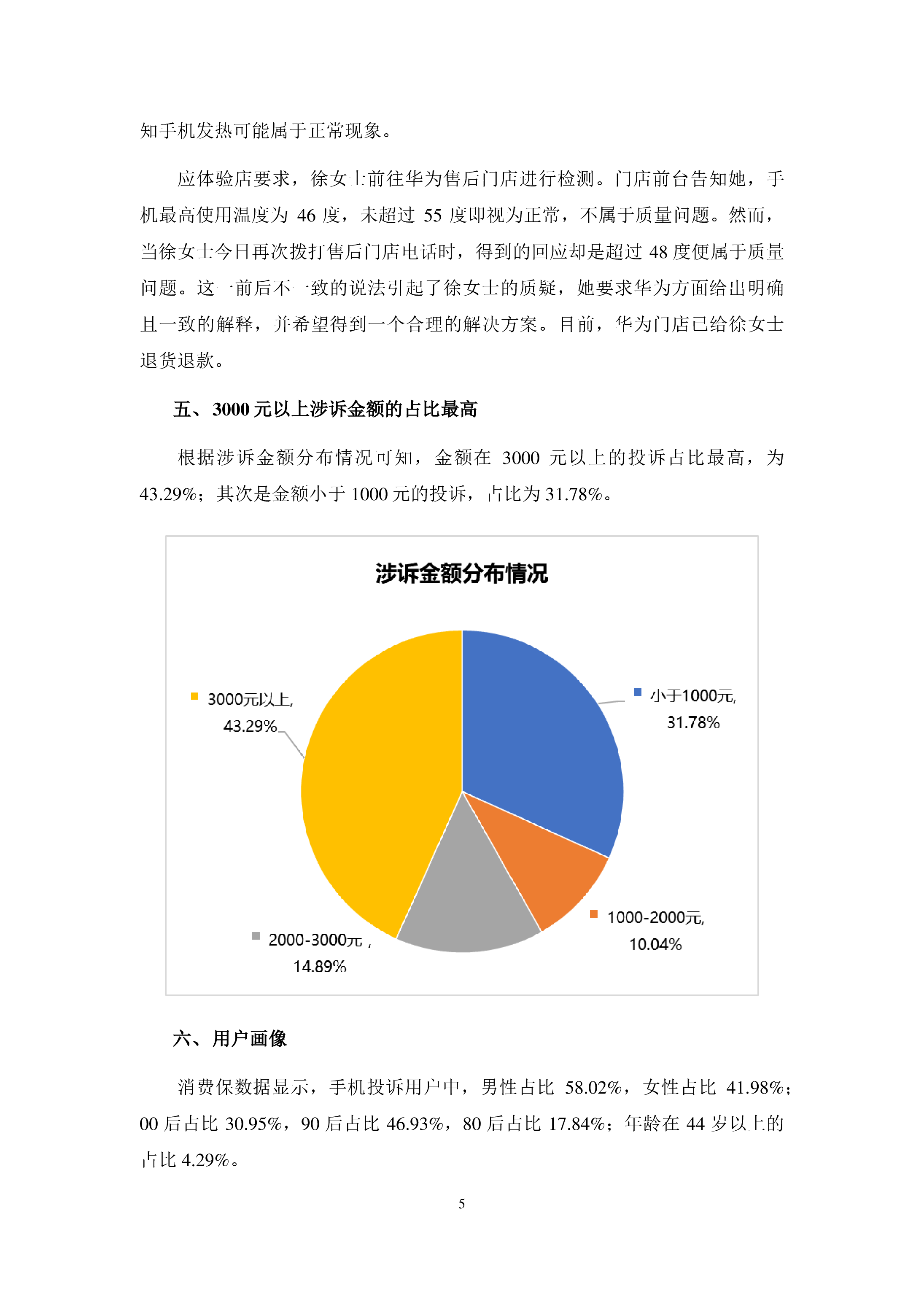手机行业投诉分析报告